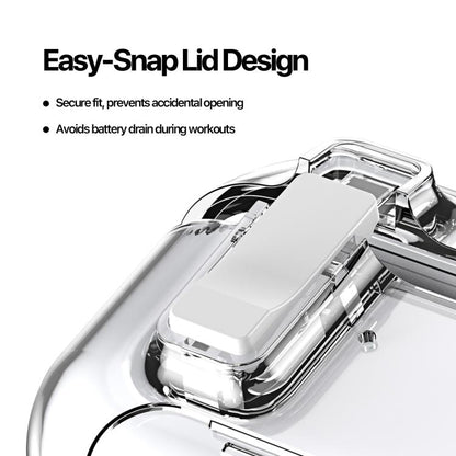 For AirPods Pro 2 DUX DUCIS PECR Series Holder & Security Lock Earphone Case(Transparent) - For AirPods Pro 2 by DUX DUCIS | Online Shopping UK | buy2fix