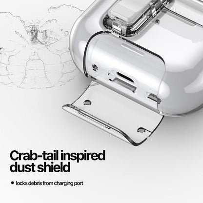 For AirPods Pro 2 DUX DUCIS PECR Series Holder & Security Lock Earphone Case(Transparent) - For AirPods Pro 2 by DUX DUCIS | Online Shopping UK | buy2fix