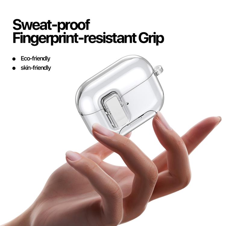 For AirPods Pro 2 DUX DUCIS PECR Series Holder & Security Lock Earphone Case(Transparent) - For AirPods Pro 2 by DUX DUCIS | Online Shopping UK | buy2fix