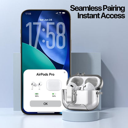 For AirPods Pro 2 DUX DUCIS PECR Series Holder & Security Lock Earphone Case(Transparent) - For AirPods Pro 2 by DUX DUCIS | Online Shopping UK | buy2fix