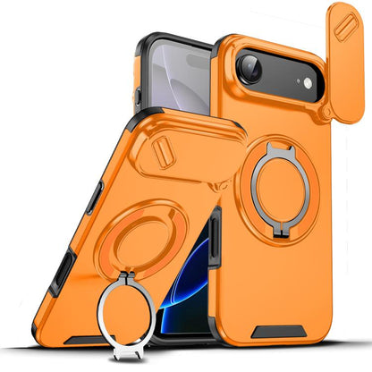 For iPhone Air Sliding Camshield Ring Holder Phone Case(Orange) - iPhone Air Cases by buy2fix | Online Shopping UK | buy2fix