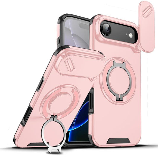 For iPhone Air Sliding Camshield Ring Holder Phone Case(Pink) - iPhone Air Cases by buy2fix | Online Shopping UK | buy2fix