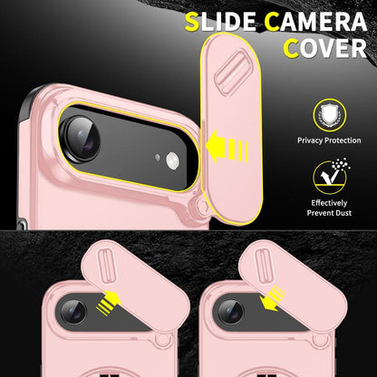 For iPhone Air Sliding Camshield Ring Holder Phone Case(Pink) - iPhone Air Cases by buy2fix | Online Shopping UK | buy2fix