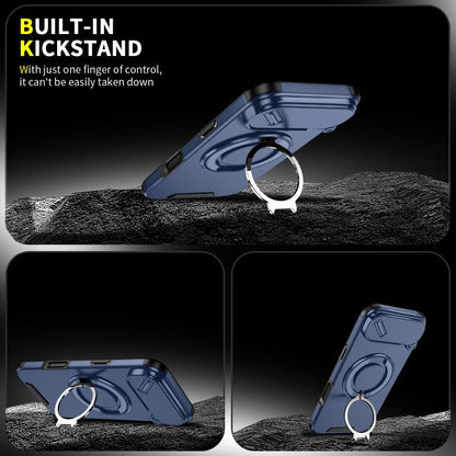 For iPhone Air Sliding Camshield Ring Holder Phone Case(Blue) - iPhone Air Cases by buy2fix | Online Shopping UK | buy2fix