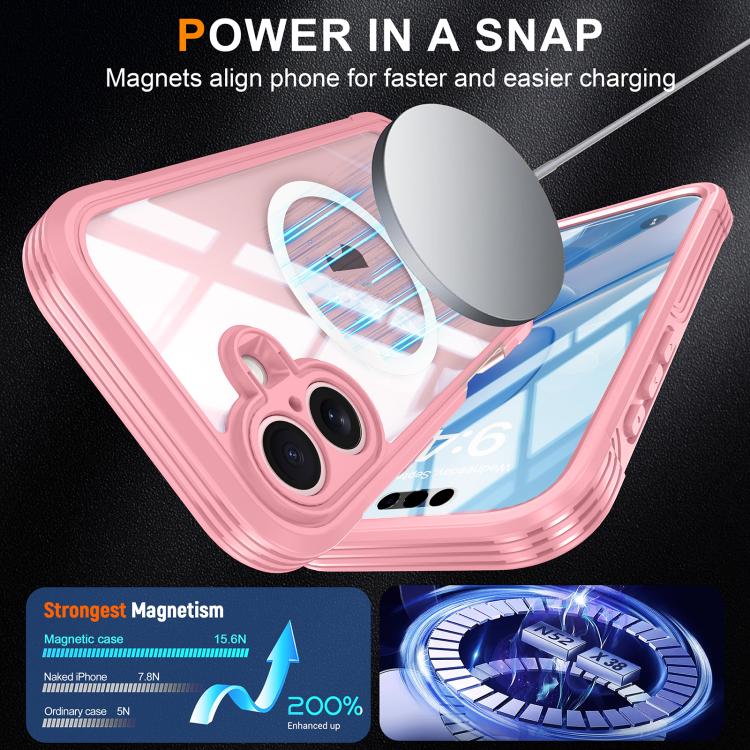 For iPhone 17 RedPepper Tempered Glass MagSafe Phone Case(Pink) - iPhone 17 Cases by RedPepper | Online Shopping UK | buy2fix