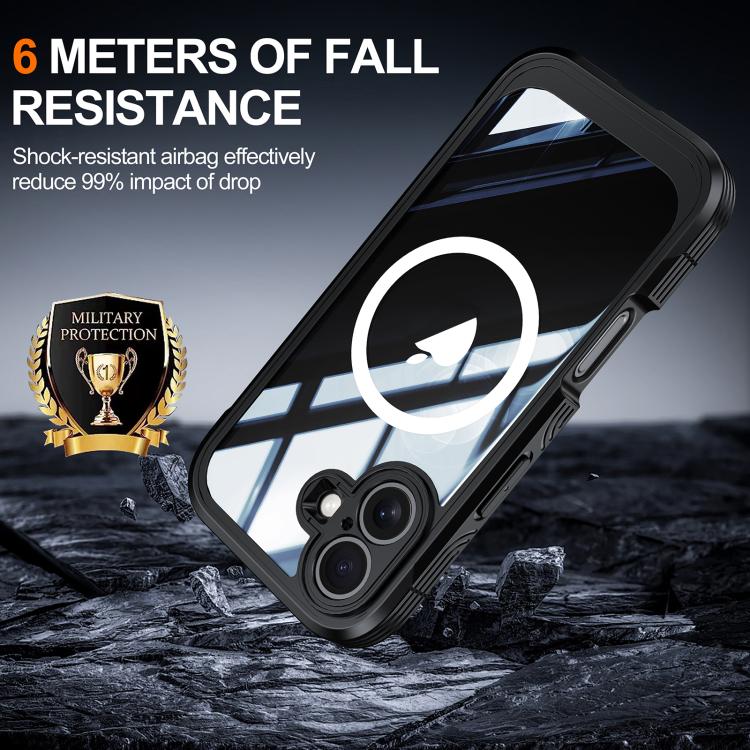 For iPhone 17 RedPepper Tempered Glass MagSafe Phone Case(Black) - iPhone 17 Cases by RedPepper | Online Shopping UK | buy2fix