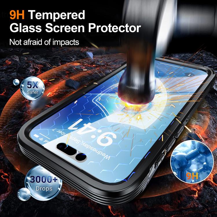 For iPhone Air RedPepper Tempered Glass MagSafe Phone Case(Black) - iPhone Air Cases by RedPepper | Online Shopping UK | buy2fix