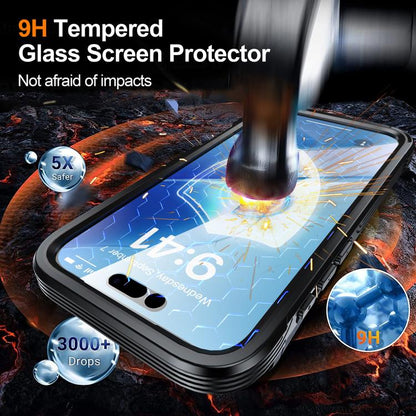 For iPhone Air RedPepper Tempered Glass MagSafe Phone Case(Black) - iPhone Air Cases by RedPepper | Online Shopping UK | buy2fix