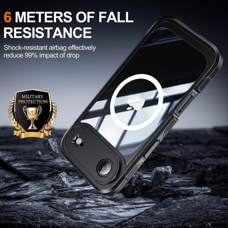 For iPhone Air RedPepper Tempered Glass MagSafe Phone Case(Black) - iPhone Air Cases by RedPepper | Online Shopping UK | buy2fix