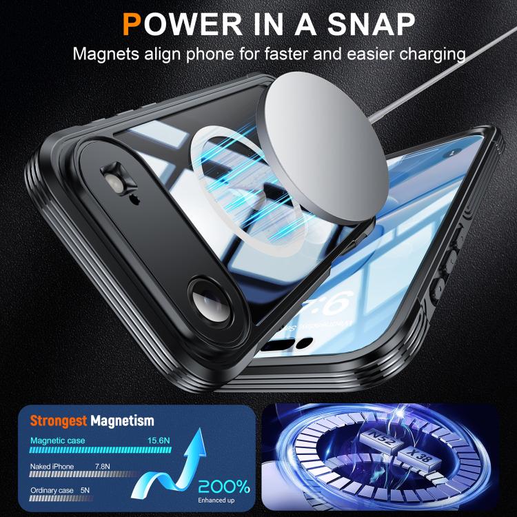 For iPhone Air RedPepper Tempered Glass MagSafe Phone Case(Black) - iPhone Air Cases by RedPepper | Online Shopping UK | buy2fix