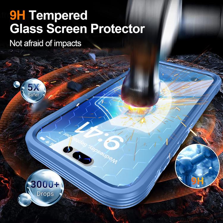 For iPhone 17 Pro RedPepper Tempered Glass MagSafe Phone Case(Blue) - iPhone 17 Pro Cases by RedPepper | Online Shopping UK | buy2fix