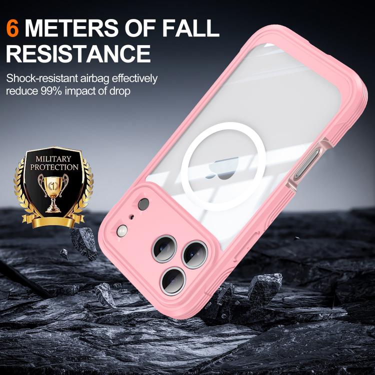 For iPhone 17 Pro Max RedPepper Tempered Glass MagSafe Phone Case(Pink) - iPhone 17 Pro Max Cases by RedPepper | Online Shopping UK | buy2fix