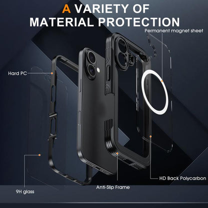 For iPhone 17 Pro RedPepper Tempered Glass MagSafe Phone Case(Black) - iPhone 17 Pro Cases by RedPepper | Online Shopping UK | buy2fix