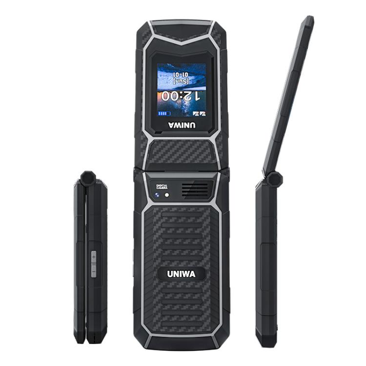 UNIWA X29 Keypad Flip Rugged Phone, 2.8 inch + 1.77 inch Double Screen, MT6261D, Network: 2G, Plug:EU Plug(Black Green) - UNIWA by UNIWA | Online Shopping UK | buy2fix