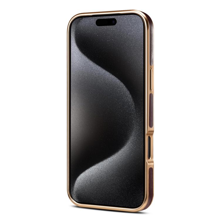 For iPhone 17 Pro Max Denior Oil Wax Leather Electroplating Phone Case(Black) - iPhone 17 Pro Max Cases by Denior | Online Shopping UK | buy2fix
