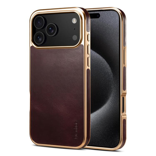 For iPhone 18 Pro / 17 Pro Denior Oil Wax Leather Electroplating Phone Case(Red)