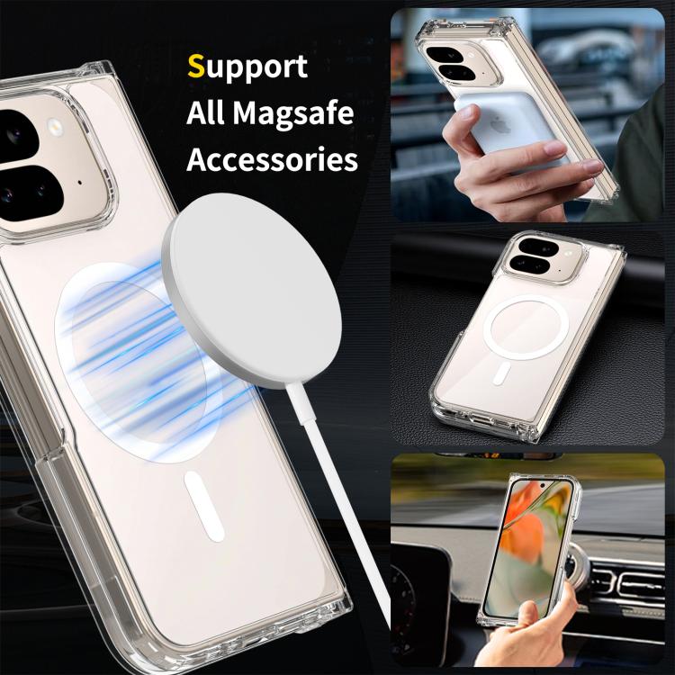 For Google Pixel 10 Pro Fold Skin Feel Transparent MagSafe Phone Case - Google Cases by buy2fix | Online Shopping UK | buy2fix