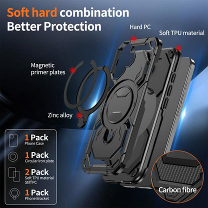 For iPhone 17 Cooling MagSafe Holder Phone Case(Black) - iPhone 17 Cases by buy2fix | Online Shopping UK | buy2fix