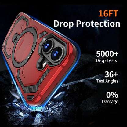 For iPhone 17 Cooling MagSafe Holder Phone Case(Red) - iPhone 17 Cases by buy2fix | Online Shopping UK | buy2fix