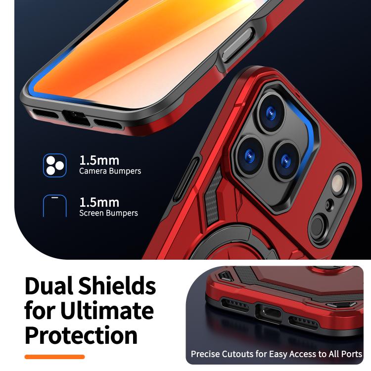 For iPhone 17 Pro Cooling MagSafe Holder Phone Case(Red) - iPhone 17 Pro Cases by buy2fix | Online Shopping UK | buy2fix