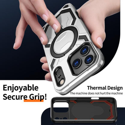 For iPhone 17 Pro Cooling MagSafe Holder Phone Case(Grey) - iPhone 17 Pro Cases by buy2fix | Online Shopping UK | buy2fix