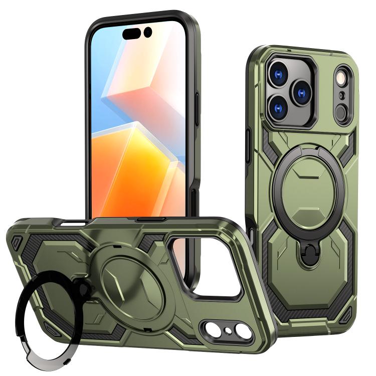 For iPhone 17 Pro Cooling MagSafe Holder Phone Case(Green) - iPhone 17 Pro Cases by buy2fix | Online Shopping UK | buy2fix