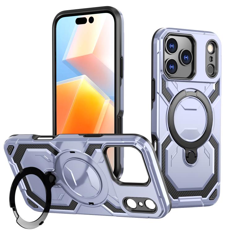 For iPhone 17 Pro Cooling MagSafe Holder Phone Case(Light Purple) - iPhone 17 Pro Cases by buy2fix | Online Shopping UK | buy2fix