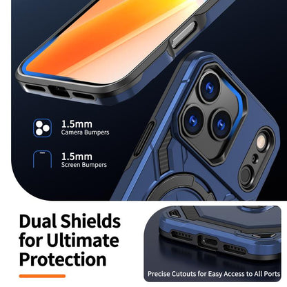 For iPhone 17 Pro Max Cooling MagSafe Holder Phone Case(Blue) - iPhone 17 Pro Max Cases by buy2fix | Online Shopping UK | buy2fix