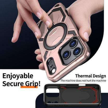 For iPhone 17 Pro Max Cooling MagSafe Holder Phone Case(Rose Gold) - iPhone 17 Pro Max Cases by buy2fix | Online Shopping UK | buy2fix