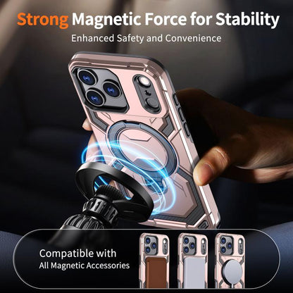 For iPhone 17 Pro Max Cooling MagSafe Holder Phone Case(Rose Gold) - iPhone 17 Pro Max Cases by buy2fix | Online Shopping UK | buy2fix