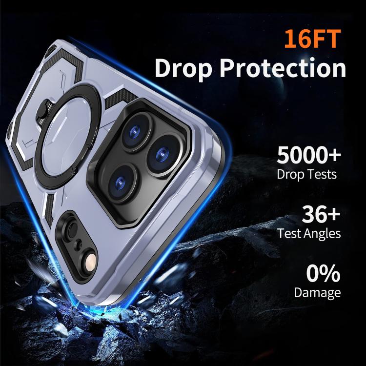 For iPhone 17 Pro Max Cooling MagSafe Holder Phone Case(Light Purple) - iPhone 17 Pro Max Cases by buy2fix | Online Shopping UK | buy2fix