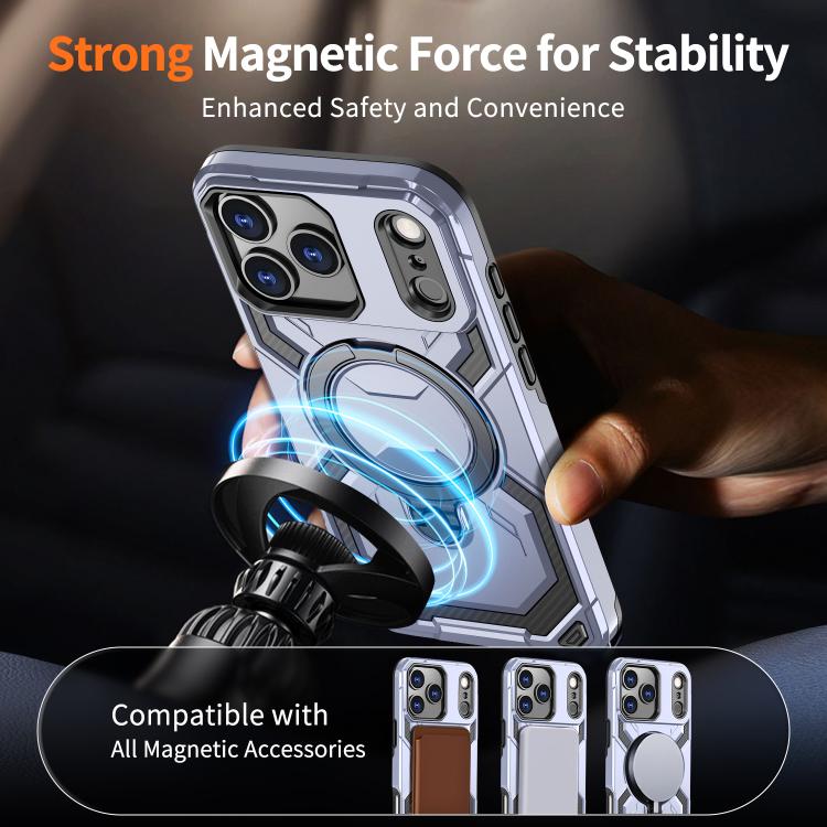 For iPhone 17 Pro Max Cooling MagSafe Holder Phone Case(Light Purple) - iPhone 17 Pro Max Cases by buy2fix | Online Shopping UK | buy2fix