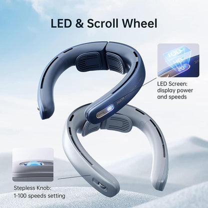 JisuLife FA45 100-speed Dual Turbo Portable Neck Fan Pro1(Silver) - Electric Fans by Jisulife | Online Shopping UK | buy2fix