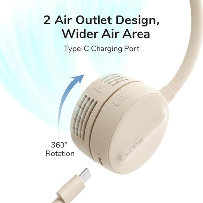 JisuLife FA25 Outdoor Sports Portable Neck Fan Life1(Brown) - Electric Fans by Jisulife | Online Shopping UK | buy2fix