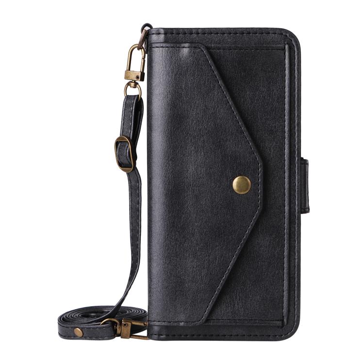 For Google Pixel 10 Pro / 10 / 9 Pro / 9 Multi-card Slots Crossbody Cowhide Leather Phone Case(Black) - Google Cases by buy2fix | Online Shopping UK | buy2fix