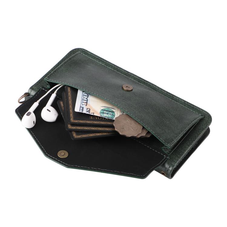 For Google Pixel 10 Pro / 10 / 9 Pro / 9 Multi-card Slots Crossbody Cowhide Leather Phone Case(Green) - Google Cases by buy2fix | Online Shopping UK | buy2fix