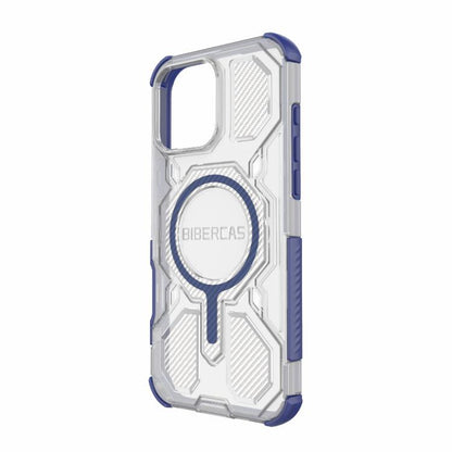 For iPhone 16 Pro Max BIBERCAS Transparent Color Series MagSafe Air Bag Shockproof Phone Case(Blue) - iPhone 16 Pro Max Cases by BIBERCAS | Online Shopping UK | buy2fix