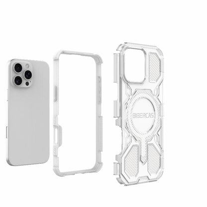 For iPhone 16 Pro Max BIBERCAS Transparent Color Series MagSafe Air Bag Shockproof Phone Case(Blue) - iPhone 16 Pro Max Cases by BIBERCAS | Online Shopping UK | buy2fix