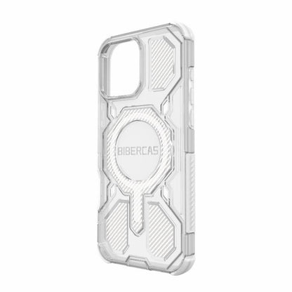 For iPhone 16 Pro Max BIBERCAS Transparent Color Series MagSafe Air Bag Shockproof Phone Case(White) - iPhone 16 Pro Max Cases by BIBERCAS | Online Shopping UK | buy2fix