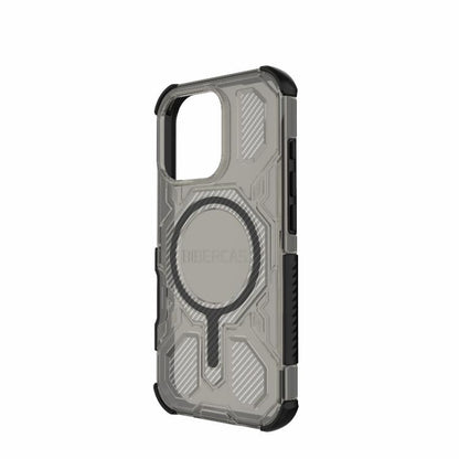 For iPhone 16 Pro BIBERCAS Transparent Color Series MagSafe Air Bag Shockproof Phone Case(Black) - iPhone 16 Pro Cases by BIBERCAS | Online Shopping UK | buy2fix