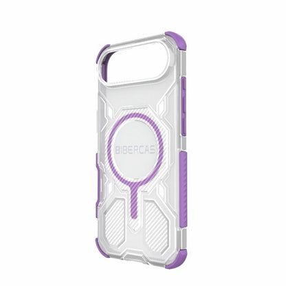 For iPhone 17 Air BIBERCAS Transparent Color Series MagSafe Air Bag Shockproof Phone Case(Purple) - iPhone 17 Air Cases by BIBERCAS | Online Shopping UK | buy2fix
