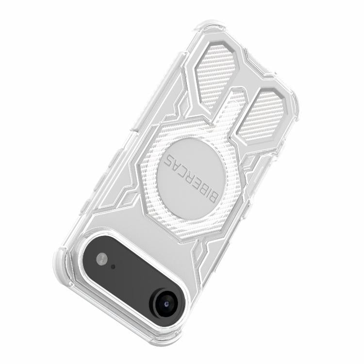 For iPhone 17 Air BIBERCAS Transparent Color Series MagSafe Air Bag Shockproof Phone Case(Purple) - iPhone 17 Air Cases by BIBERCAS | Online Shopping UK | buy2fix