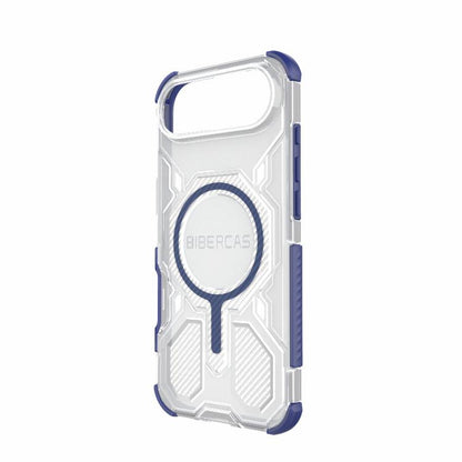 For iPhone 17 Air BIBERCAS Transparent Color Series MagSafe Air Bag Shockproof Phone Case(Blue) - iPhone 17 Air Cases by BIBERCAS | Online Shopping UK | buy2fix