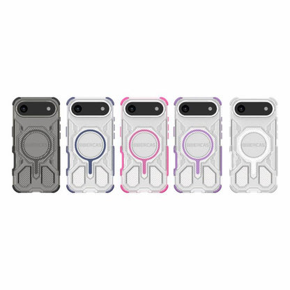 For iPhone Air BIBERCAS Transparent Color Series MagSafe Air Bag Shockproof Phone Case(White) - iPhone Air Cases by BIBERCAS | Online Shopping UK | buy2fix