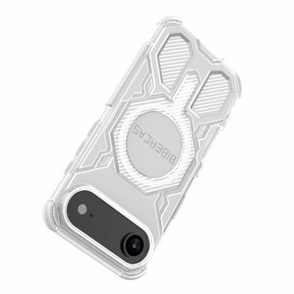 For iPhone 17 Air BIBERCAS Transparent Color Series MagSafe Air Bag Shockproof Phone Case(Pink) - iPhone 17 Air Cases by BIBERCAS | Online Shopping UK | buy2fix