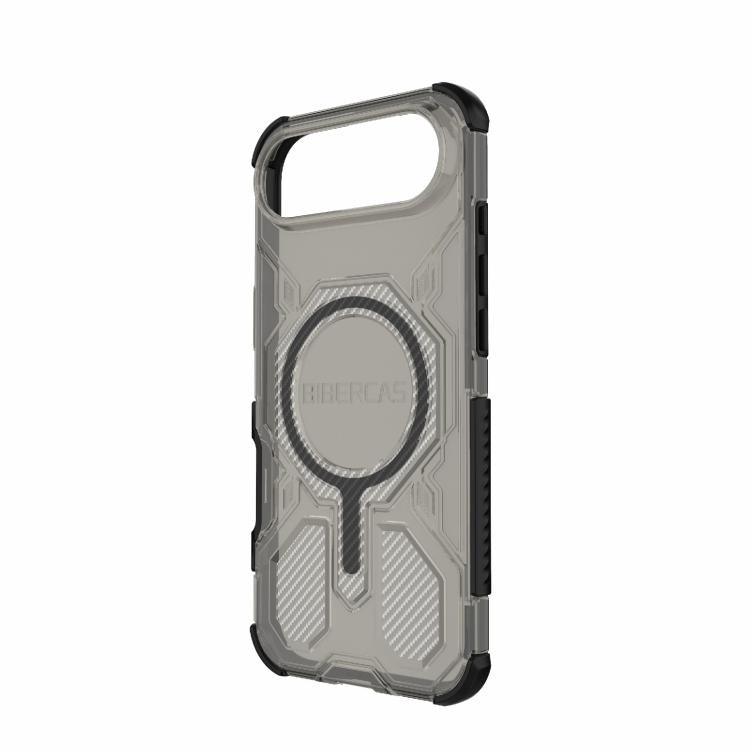 For iPhone Air BIBERCAS Transparent Color Series MagSafe Air Bag Shockproof Phone Case(Black) - iPhone Air Cases by BIBERCAS | Online Shopping UK | buy2fix