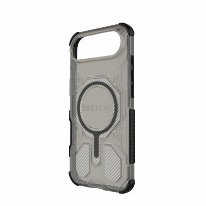 For iPhone Air BIBERCAS Transparent Color Series MagSafe Air Bag Shockproof Phone Case(Black) - iPhone Air Cases by BIBERCAS | Online Shopping UK | buy2fix