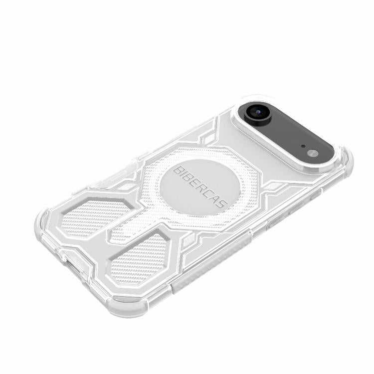 For iPhone Air BIBERCAS Transparent Color Series MagSafe Air Bag Shockproof Phone Case(Black) - iPhone Air Cases by BIBERCAS | Online Shopping UK | buy2fix