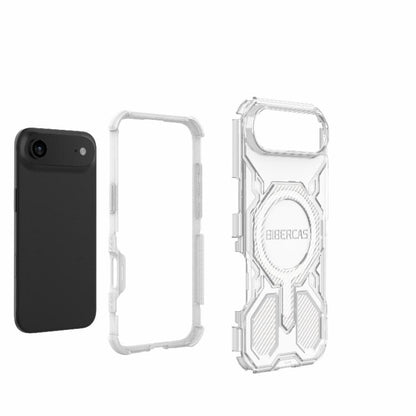 For iPhone Air BIBERCAS Transparent Color Series MagSafe Air Bag Shockproof Phone Case(Black) - iPhone Air Cases by BIBERCAS | Online Shopping UK | buy2fix