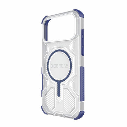 For iPhone 17 Pro Max BIBERCAS Transparent Color Series MagSafe Air Bag Shockproof Phone Case(Blue) - iPhone 17 Pro Max Cases by BIBERCAS | Online Shopping UK | buy2fix